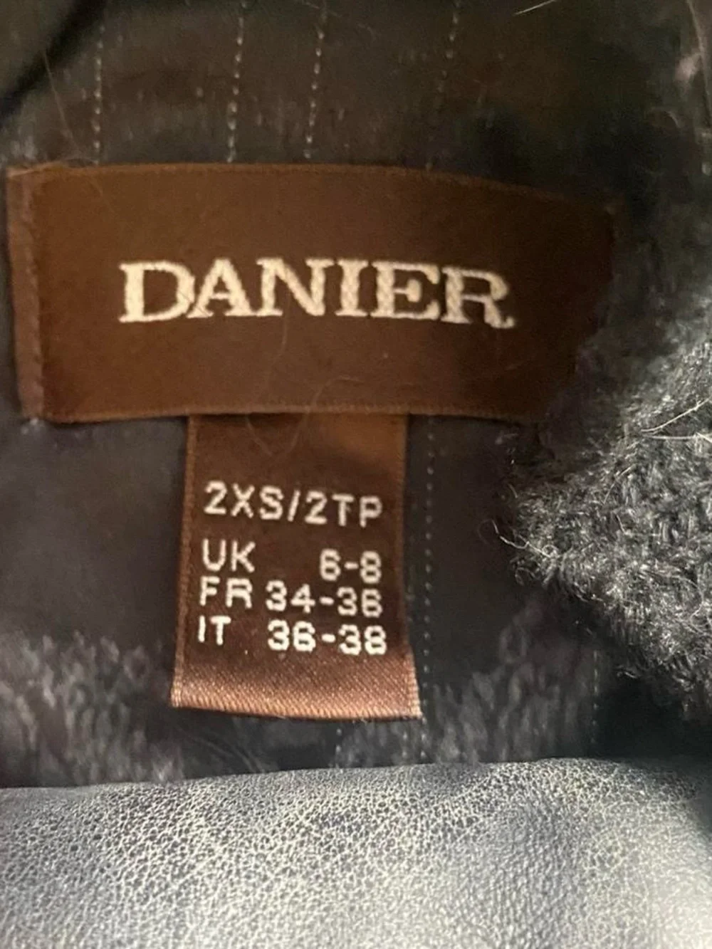 DANIER LEATHER MOTO JACKET SIZE XXS - Picture 4 of 4